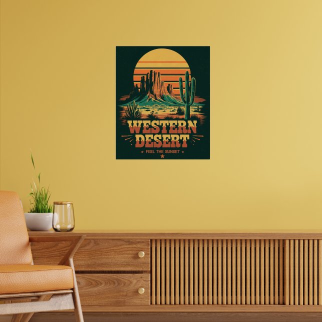 Poster arizona de paisagem solar selvagem oeste (Sala de Estar 2)