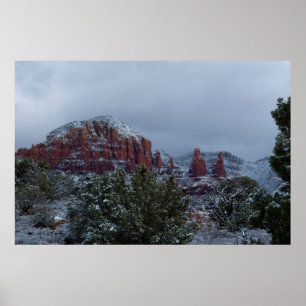 Póster Arizona de Sedona com neve 2789