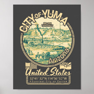 Poster Arizona DE YUMA - FORT YUMA - EXÉRCITO DE VINTAGEM