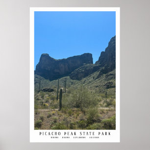 Poster Arizona Desert Picacho Pico Moderno de Caminho