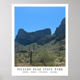 Poster Arizona Desert Picacho Pico Montanhas Retrato