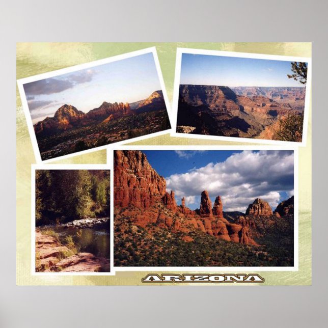 Poster Arizona do estilo do álbum de fotos (Frente)