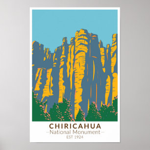 Poster Arizona do Monumento Nacional Chiricahua