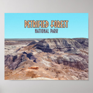 Poster Arizona do Parque Nacional da Floresta Petrificada