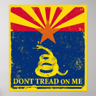 Póster Arizona e bandeira de Gadsden
