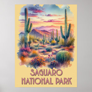 Poster Arizona Nacional do Parque Saguaro
