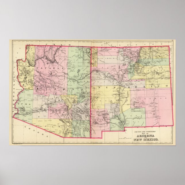 Poster Arizona, Novo México (Frente)