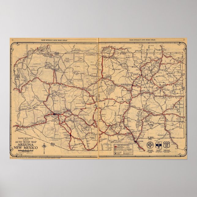 Póster Arizona, Novo México (Frente)