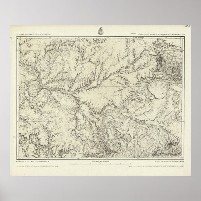 Póster Arizona Oriental e Novo México Ocidental (Frente)