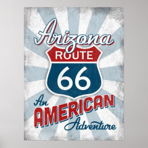Poster Arizona Route 66 Vintage América