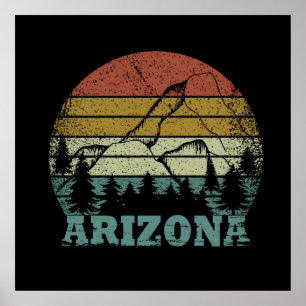 Poster Arizona Sedona vintage sunset retro az