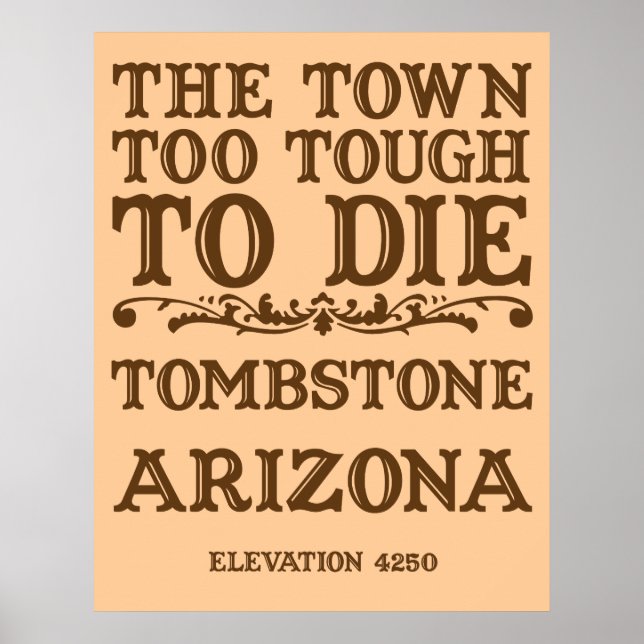 Póster Arizona Tombstone (Frente)