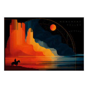 Póster Arizona, Vale do Monumento, Estilo Minimalista