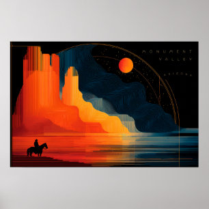 Poster Arizona, Vale do Monumento, Estilo Minimalista