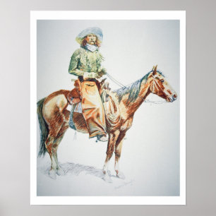 Póster Arizona Vaqueiro, 1901 (pastel no papel)