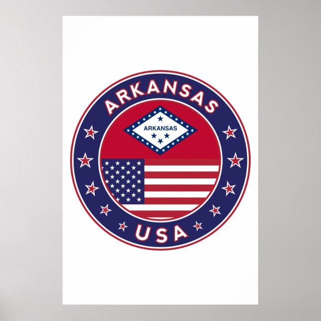 Poster Arkansas, Estados Unidos (Frente)