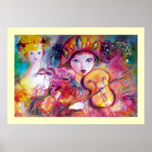 Póster Arlecchino e Colombina, tamanho colossal