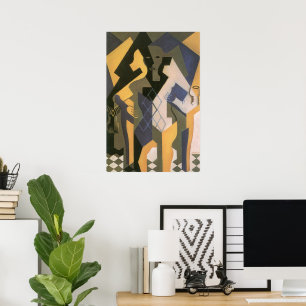 Poster Arlequim à Mesa de Juan Gris, Cubismo Vintage