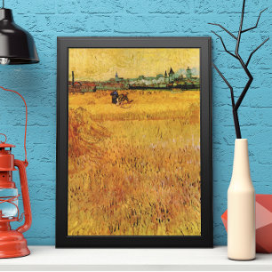 Póster Arles: Vista dos Campos de Trigo por Vincent van G