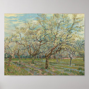 Póster Arles White Orchard, abril de 1888 Vincent van Go