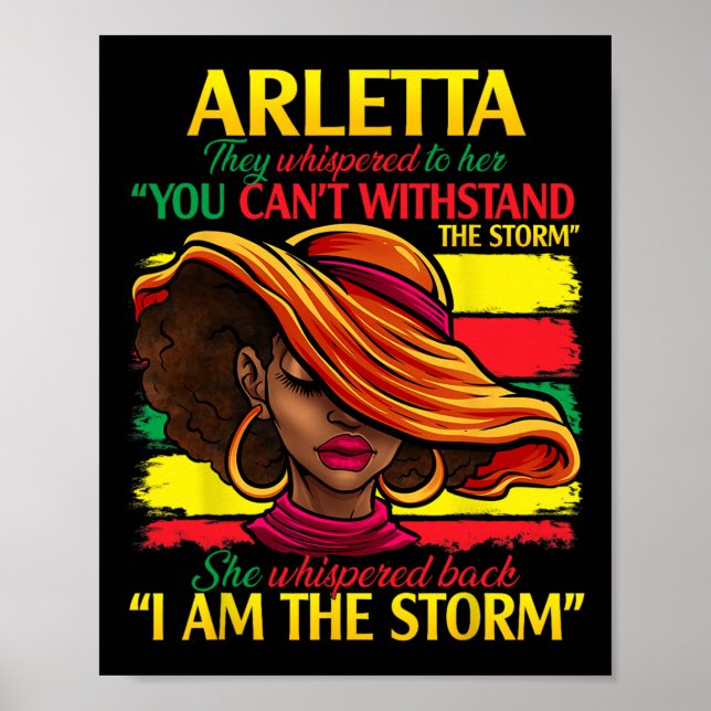 Poster Arletta Nome Próprio Apelido Familiar Apelido Hist (Frente)