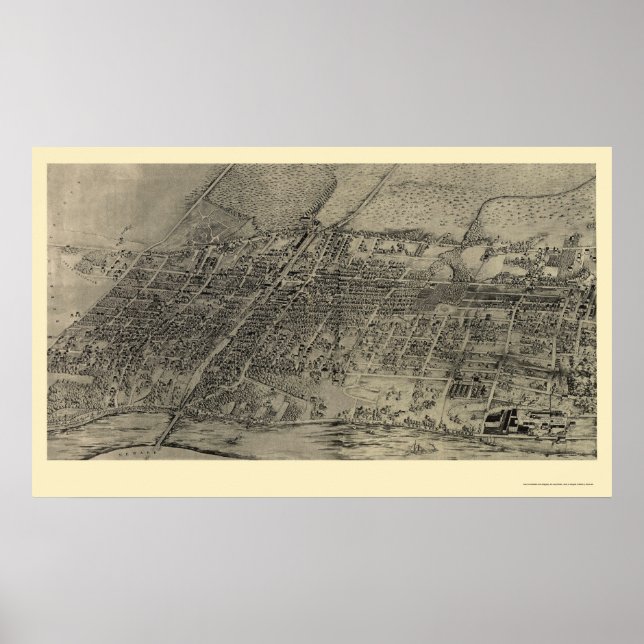 Poster Arlington, NJ Panorâmica - 1907 (Frente)