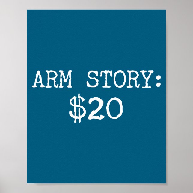 Poster Arm Amputee Funny Gift Humor Missing Limb Quote  (Frente)