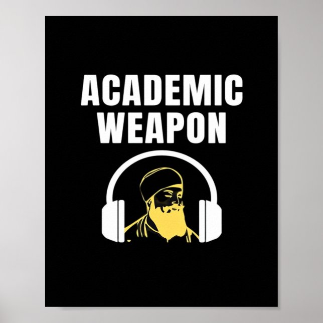 Poster Arma Acadêmica - Clássico Inspirador Engraçado (Frente)