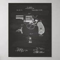 Arma Policial 1881 Patent Art - Chalkboard