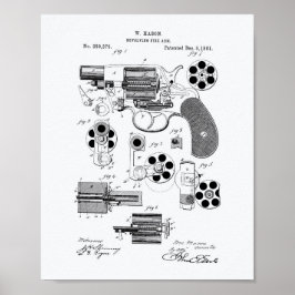 Poster Arma Revolvente de Fogo 1881 Arte Patente - Livro