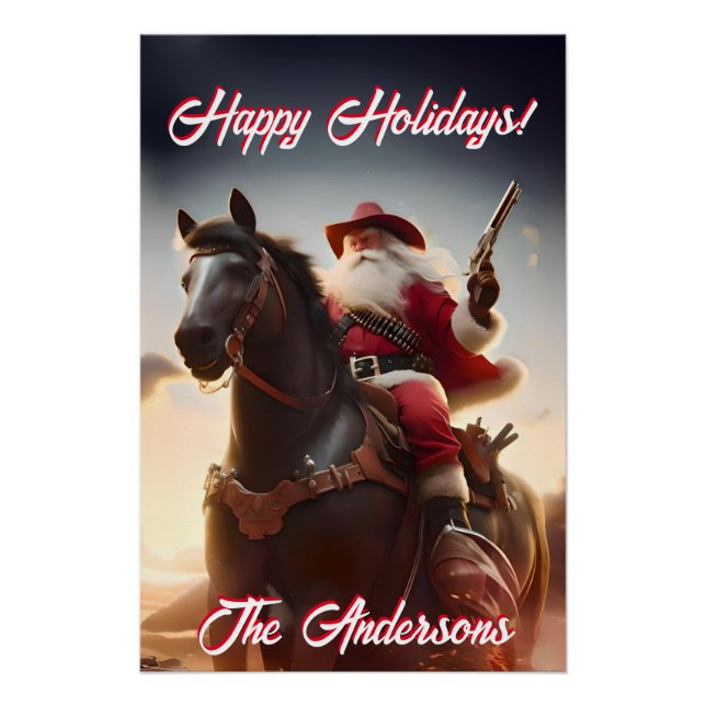 Póster Arma Toting Papai Noel Natal (Frente)