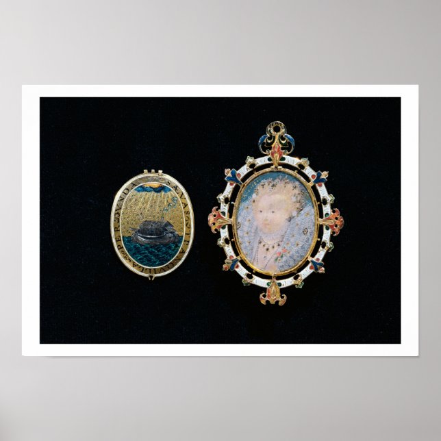 Poster Armada Jewel, miniatura da Rainha Elizabeth I encl (Frente)