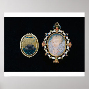 Póster Armada Jewel, miniature of Queen Elizabeth I enclo