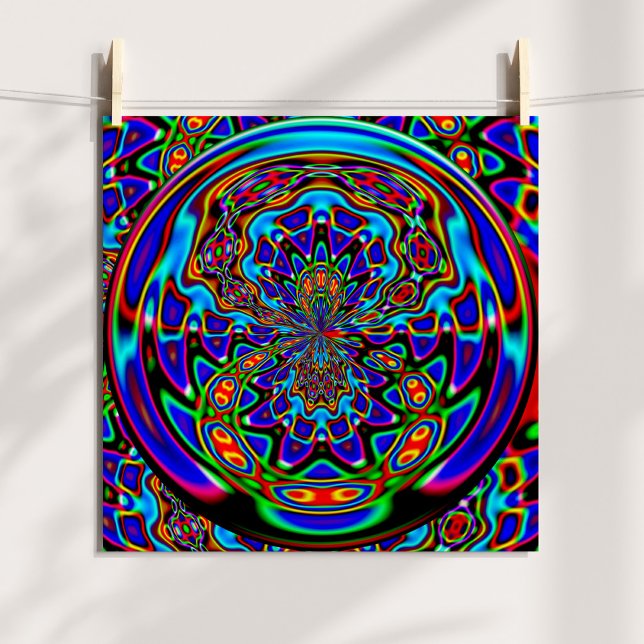 Póster Armadilha de Vênus Abstrato Digital (Venus Fly Trap Abstract Digital Poster)