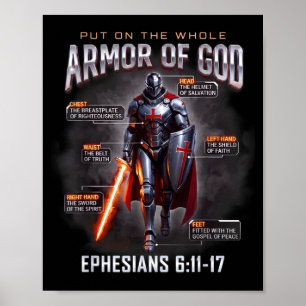 Poster Armadura Completa de Deus Meninos Cristãos Jovens