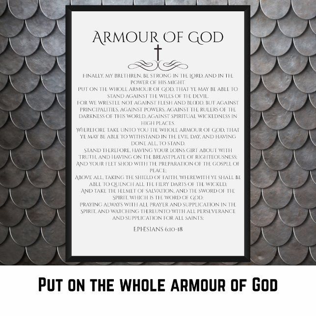 Poster Armadura de Deus Efésios 6 10 Decorativo (Criador carregado)