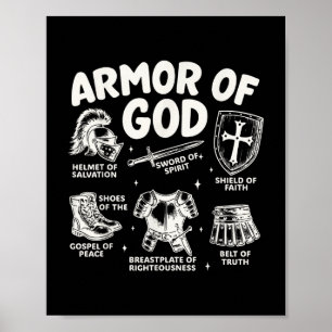 Poster Armamento De Deus Bíblia Cristã Da Batalha De Gear