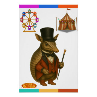 Póster Armand, armadillo ringmaster