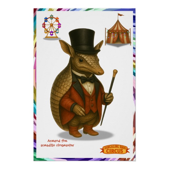Póster Armand, domador de tatu (Frente)