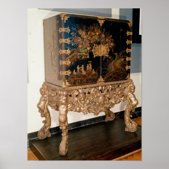 Póster Armário preto e dourado (Frente)