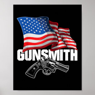 Poster Armas americanas patriota bandeira EUA estilo retr