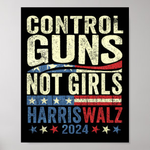 Poster Armas de Controle Não Meninas Direitos das Mulhere