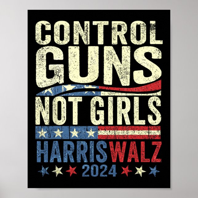 Poster Armas de Controle Não Meninas Direitos das Mulhere (Frente)