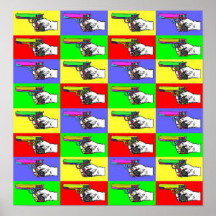 Póster Armas do pop art