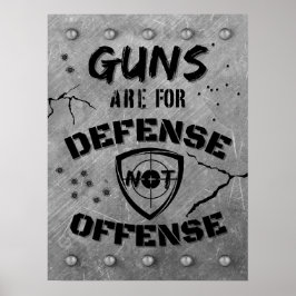 Poster Armas São Para Defesa E Não Para Ofensa