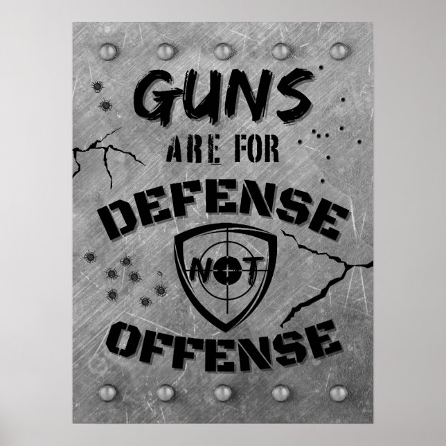Poster Armas São Para Defesa E Não Para Ofensa (Frente)