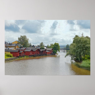 Poster Armazéns Vermelhos, Porvoo, Finlândia