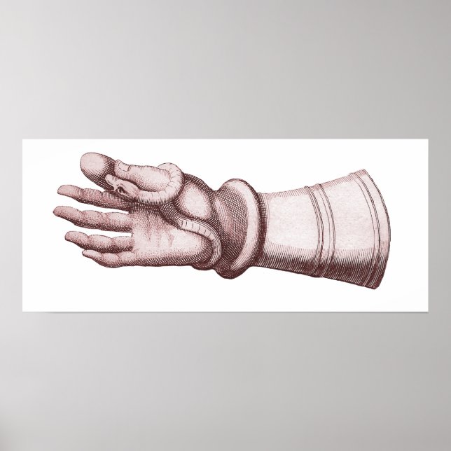 Póster Armor Gauntlet Segurando uma Imagem Antiga Única d (Frente)