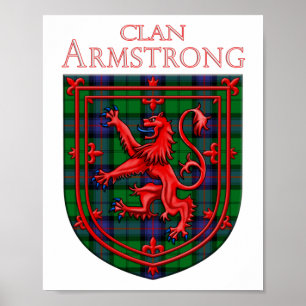 Poster Armstrong Tartan Scottish Xadrez Lion Rampant