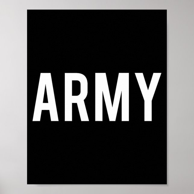 Poster Army - Cool New Us American Vet Funny Gift Tee  (Frente)